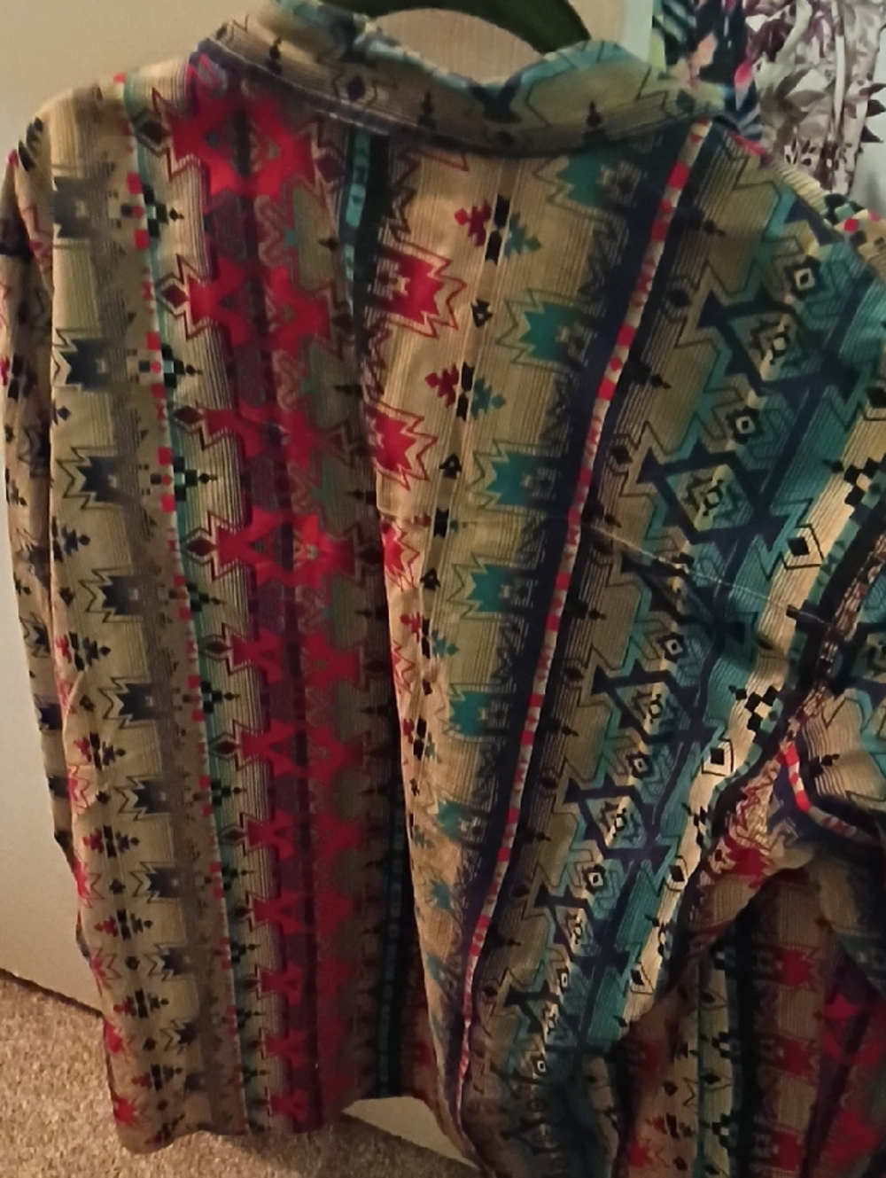 Wrangler Multicolor Aztec-Pattern Lightweight Shirt Jacket - Picture 4 of 6